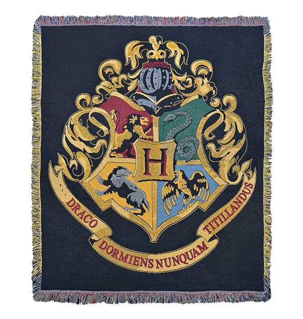 Warner Bros Hogwarts Crest Woven Throw 3 Warner Bros Hogwarts Crest Woven Throw