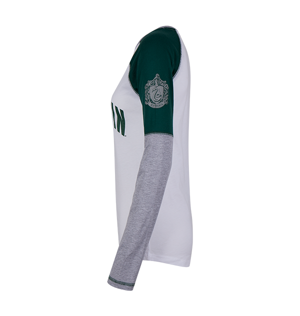 Warner Bros Slytherin Ladies Raglan Shirt 5 Warner Bros Slytherin Ladies Raglan Shirt