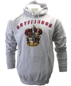 Warner Bros Grey Gryffindor Crest Hooded Jumper