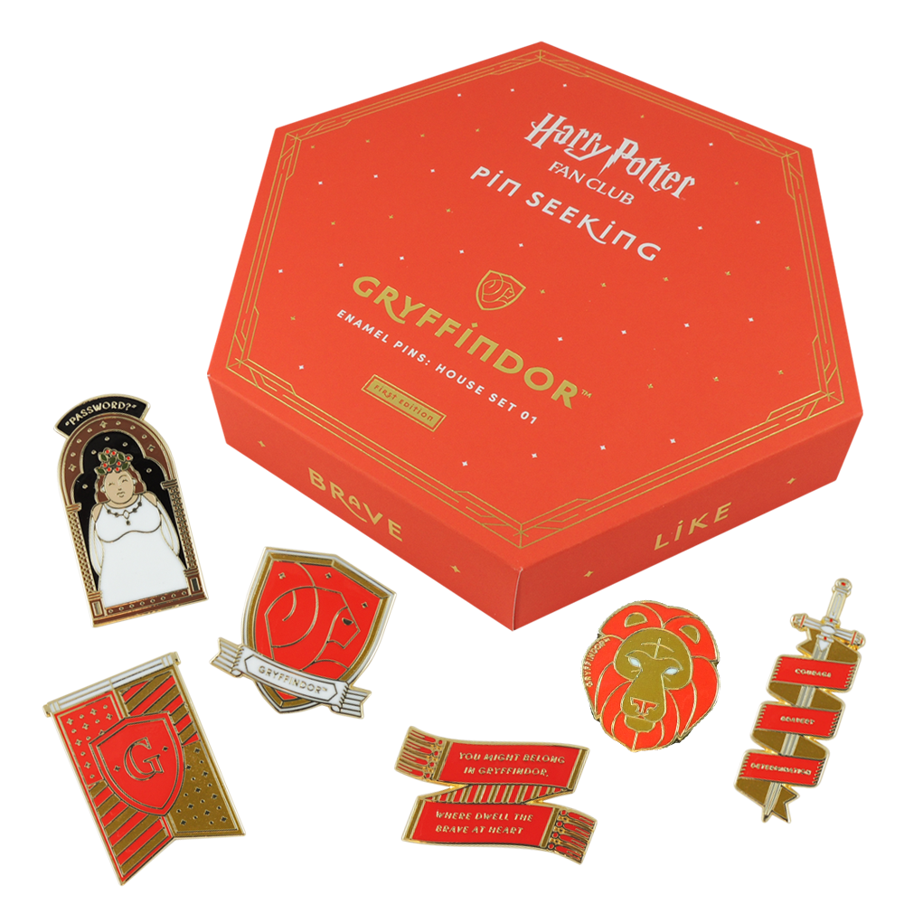 Warner Bros First Edition Gryffindor Enamel Pin Set 3 Warner Bros First Edition Gryffindor Enamel Pin Set