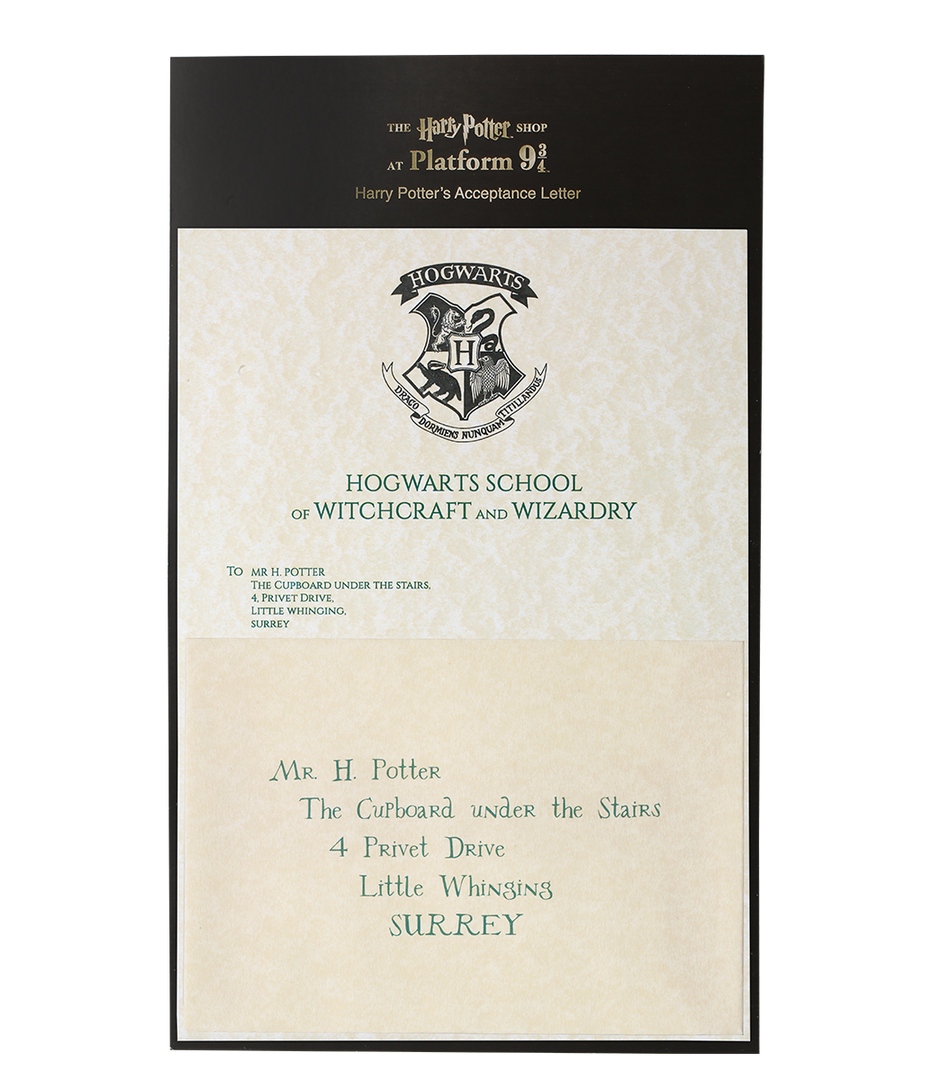 Warner Bros Exclusives Harry Potter's Hogwarts Acceptance Letter 4 Warner Bros Exclusives Harry Potter's Hogwarts Acceptance Letter
