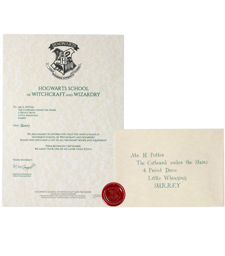 Warner Bros Exclusives Harry Potter's Hogwarts Acceptance Letter 3 Warner Bros Exclusives Harry Potter's Hogwarts Acceptance Letter