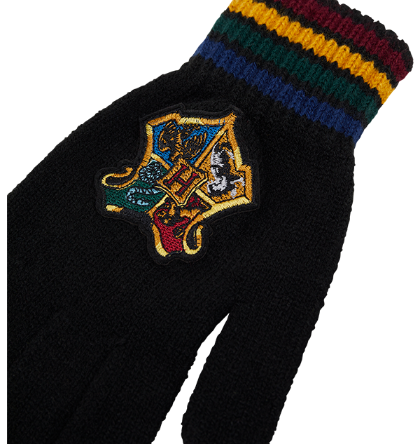 Warner Bros Best Sellers Hogwarts School Crest Knitted Gloves 4 Warner Bros Best Sellers Hogwarts School Crest Knitted Gloves