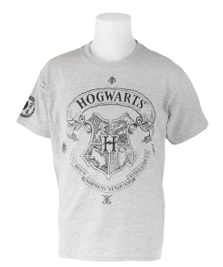 Warner Bros Best Sellers Kids Hogwarts Crest Grey T-Shirt