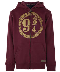 Warner Bros Best Sellers Platform 9 3/4 Kids Zip Hoodie - Burgundy