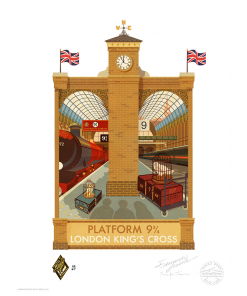 Warner Bros Platform 9¾ MinaLima Exclusive Platform 9 3/4 Print