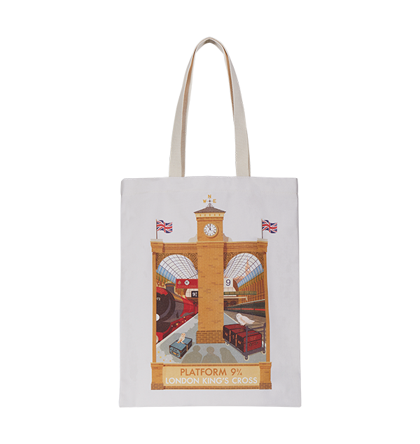 Warner Bros Platform 9¾ MinaLima Platform 9 3/4 Print Tote Bag 3 Warner Bros Platform 9¾ MinaLima Platform 9 3/4 Print Tote Bag