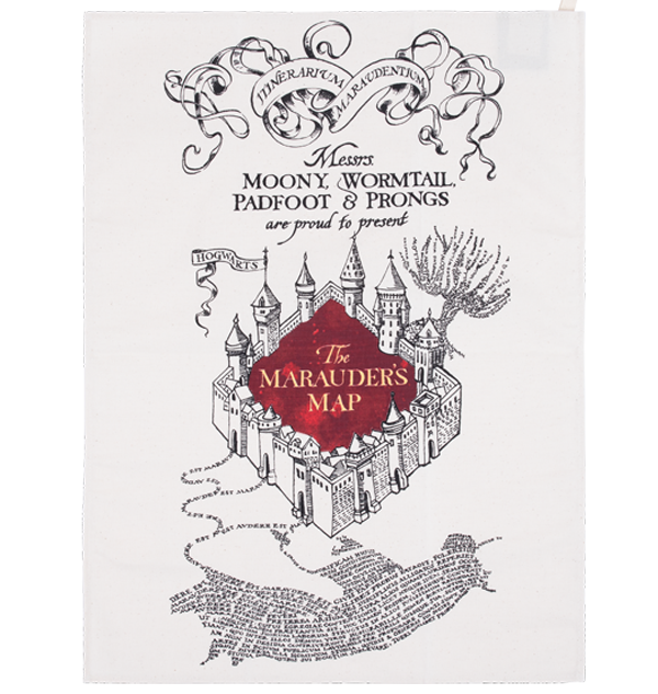 Warner Bros MinaLima The Marauder's Map Tea-Towel 3 Warner Bros MinaLima The Marauder's Map Tea-Towel