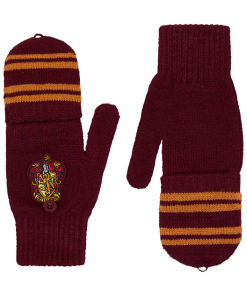Warner Bros Gryffindor Knitted Mitten Capped Gloves