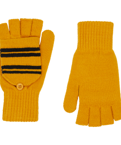 Warner Bros Hufflepuff Knitted Mitten Capped Gloves