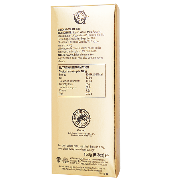 Warner Bros Milk Chocolate Gringotts Gold Bar 4 Warner Bros Milk Chocolate Gringotts Gold Bar