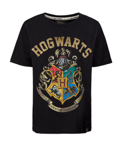 Warner Bros Kids Hogwarts Crest Black T-Shirt