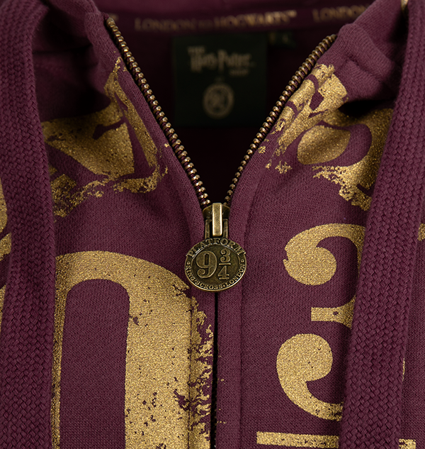 Warner Bros Platform 9 3/4 Zip Hoodie - Burgundy 6 Warner Bros Platform 9 3/4 Zip Hoodie - Burgundy