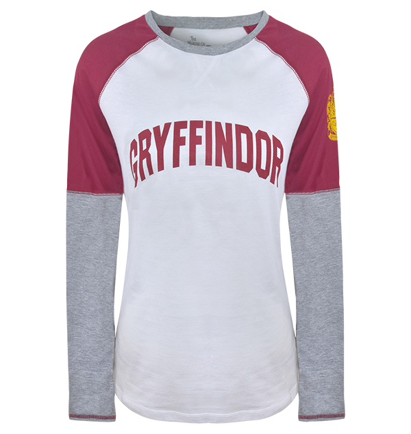 Warner Bros Gryffindor Ladies Raglan Shirt 3 Warner Bros Gryffindor Ladies Raglan Shirt