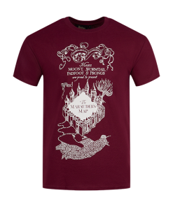 Warner Bros The Marauder's Map Burgundy T-Shirt